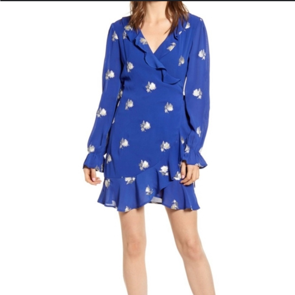 Endless Rose Royal Blue Floral Dress Small